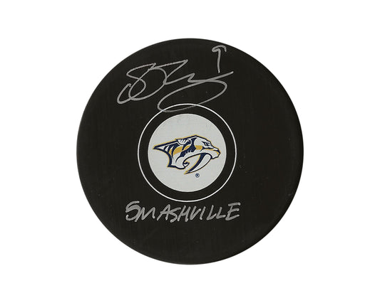 Filip Forsberg Autographed Nashville Predators Autograph Model Puck Inscribed "Smashville"