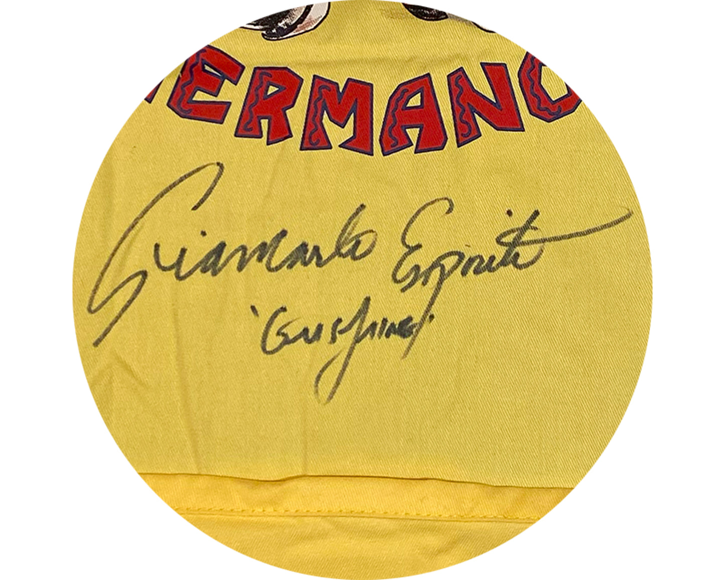 Giancarlo Esposito Autographed Breaking Bad Los Pollos Hermanos Apron Inscribed "Gus Fring"