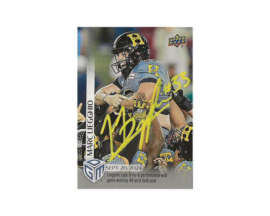 Marc Liegghio Autographed 2024 Upper Deck Game Dated Moments CFL-22 Football Card