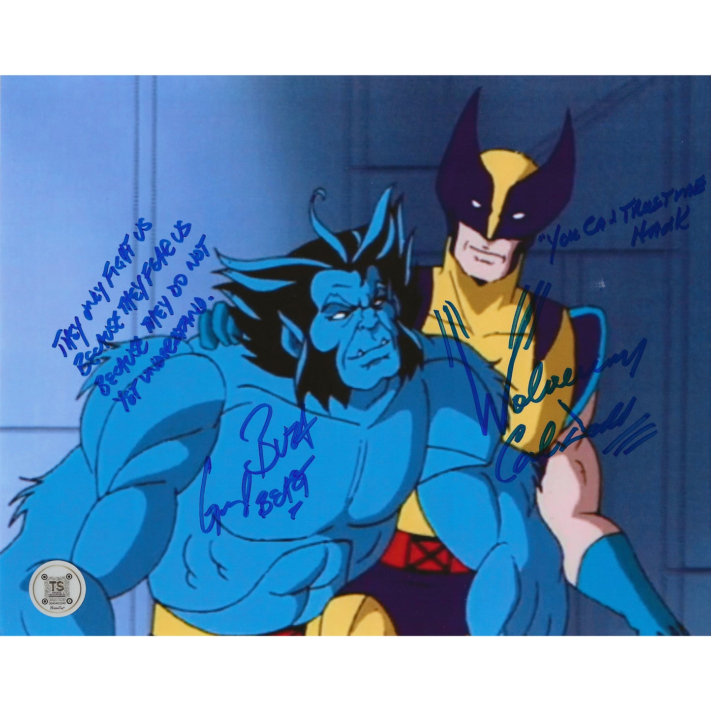 Cal Dodd & George Buza Autographed X-Men Wolverine & Beast 8x10 Photo Inscribed