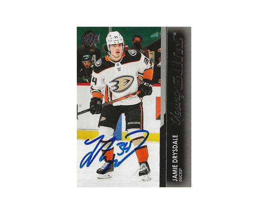 Jamie Drysdale Autographed 2021-22 Upper Deck Young Guns #205 Hockey Card