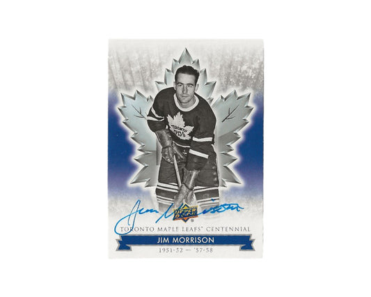 Jim Morrison Autographed 2017 Upper Deck Toronto Maple Leafs Centennial #51 Hockey Card
