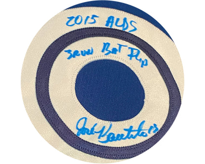 Jose Bautista Autographed Toronto Blue Jays Replica Nike Jersey Inscribed "2015 ALDS 3 Run HR Batflip"