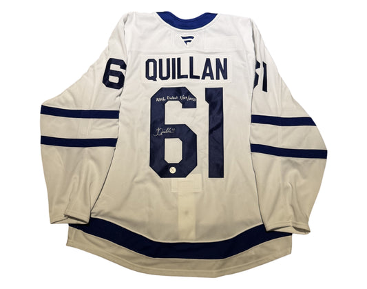 Jacob Quillan Autographed Toronto Maple Leafs Team-Issued Jersey