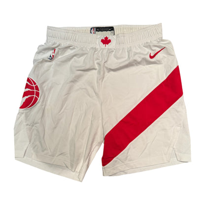 Jakob Poeltl Game-Used Toronto Raptors Nike Association Edition Shorts