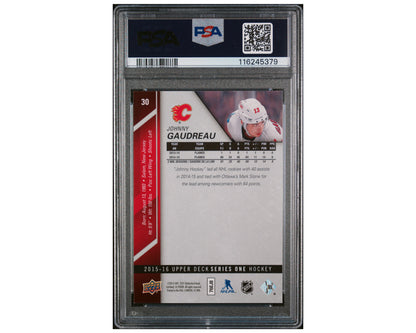 Johnny Gaudreau Autographed PSA 2015-16 Upper Deck Series 1 #30 Hockey Card
