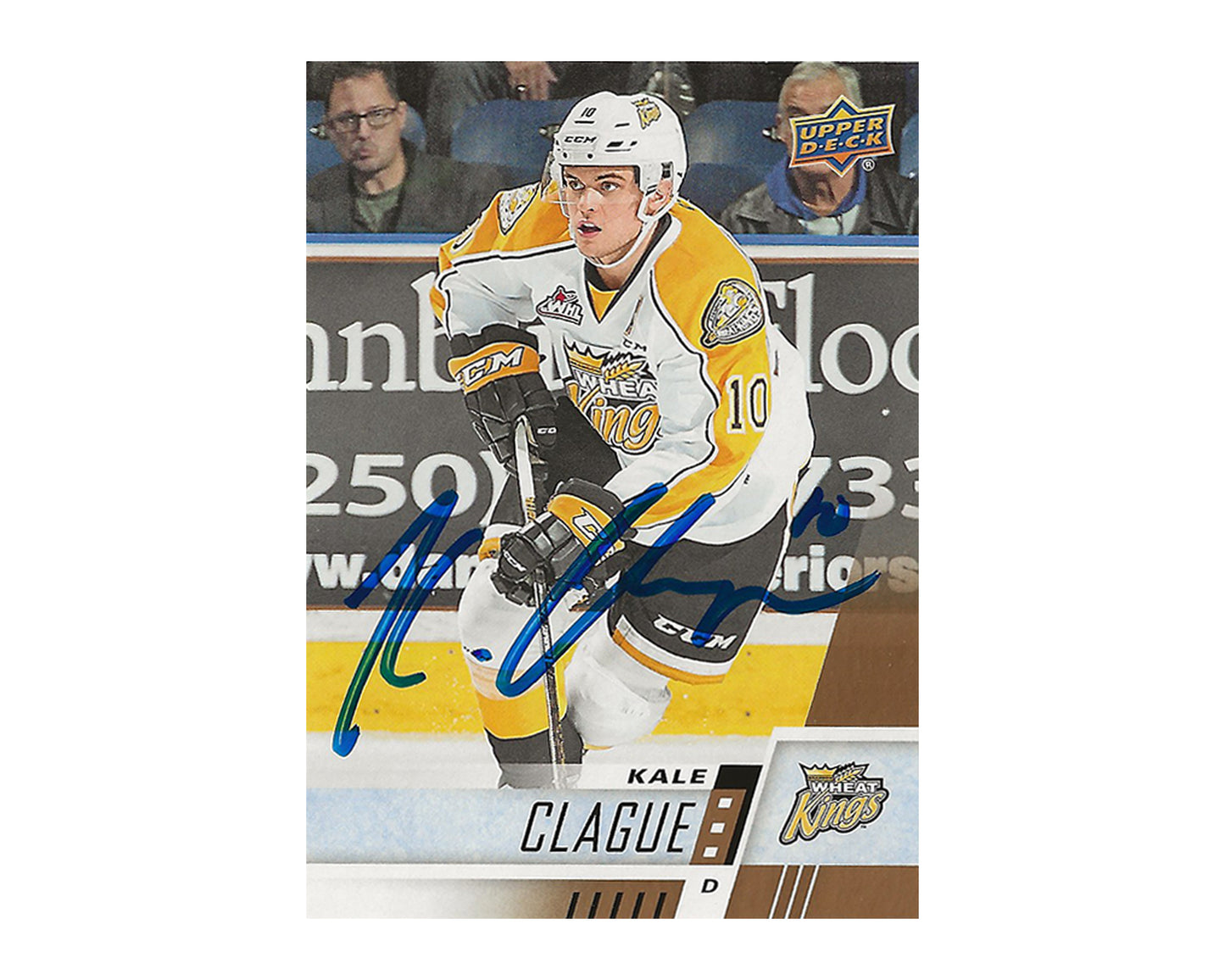 Kale Clague Autographed 2017-18 Upper Deck CHL #7 Hockey Card