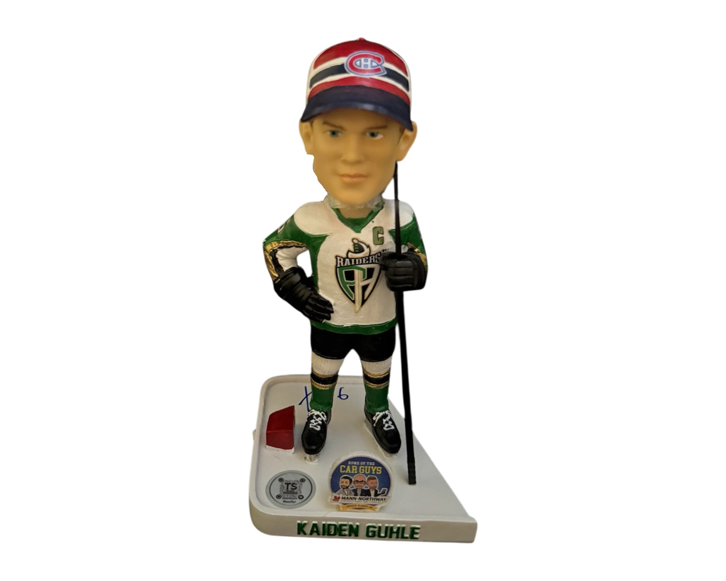 Kaiden Guhle Autographed Prince Albert Raiders Montreal Canadiens Draft Bobblehead