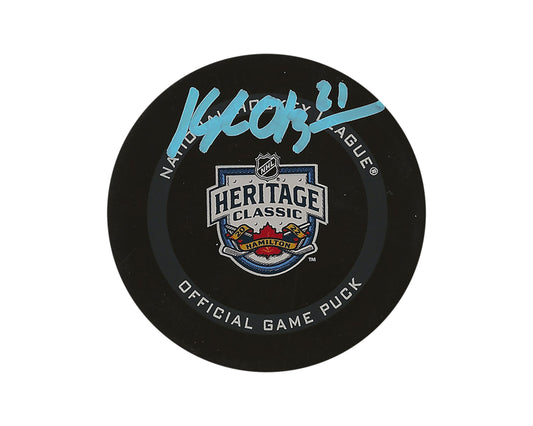 Kyle Okposo Autographed 2022 Heritage Classic Official Game Puck