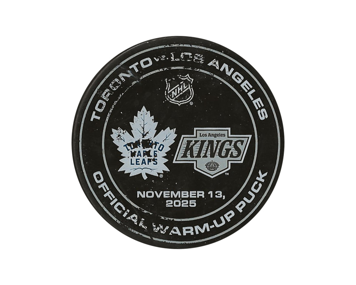 Anze Kopitar Last Game in Toronto Game-Used Warm-Up Puck