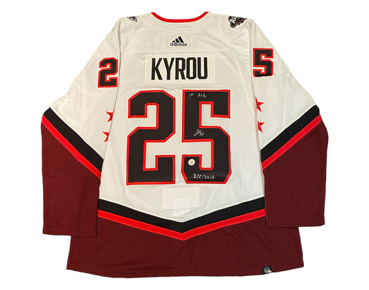 Jordan Kyrou Autographed 2022 All-Star Game White St. Louis Blues Adidas Jersey Inscribed