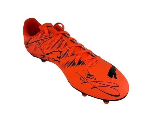 Lorenzo Insigne Autographed Orange Puma Soccer Cleat