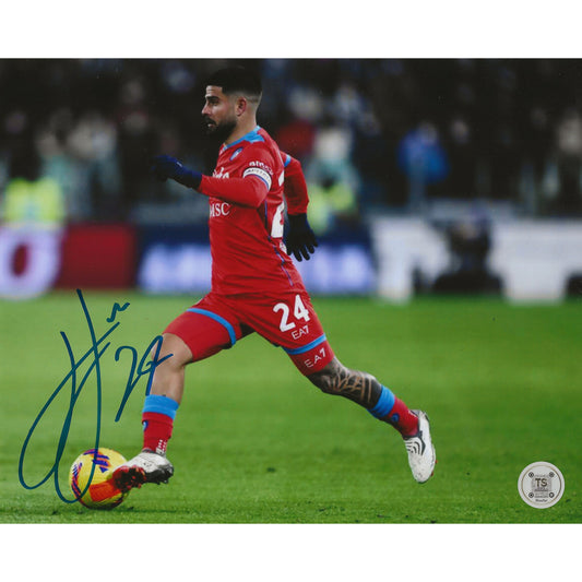 Lorenzo Insigne Autographed Napoli Dribbling 8x10 Photo
