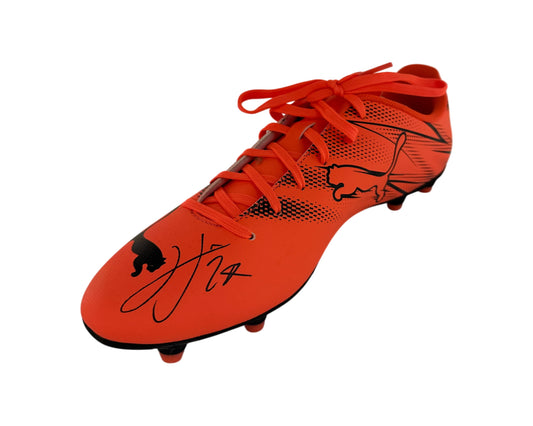 Lorenzo Insigne Autographed Orange Puma Soccer Cleat