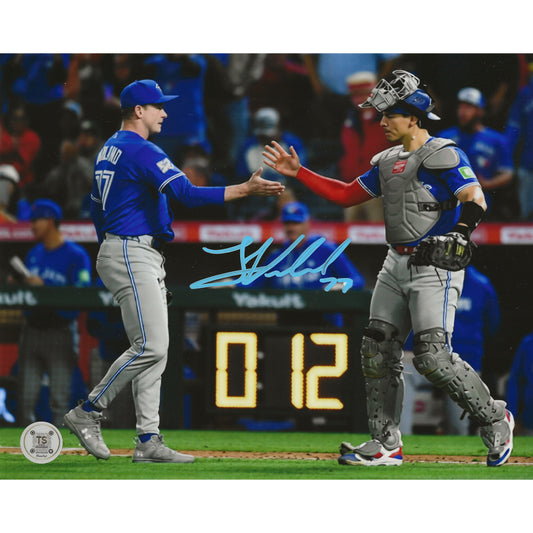 Louis Varland Autographed Toronto Blue Jays 1st MLB Save 8x10 Photo