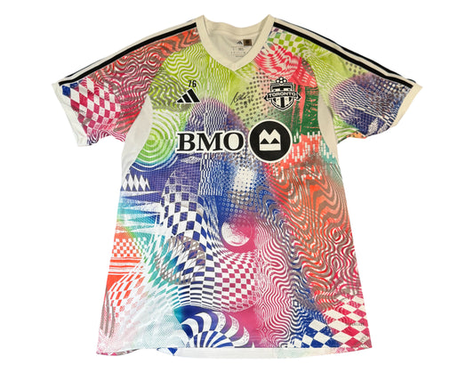 Lazar Stefanovic Autographed & Player-Worn 2025 Toronto FC Adidas Pride Jersey