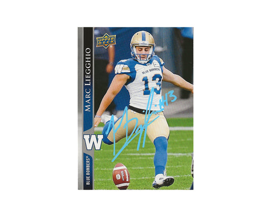 Marc Liegghio Autographed 2021 Upper Deck CFL #126 Football Card