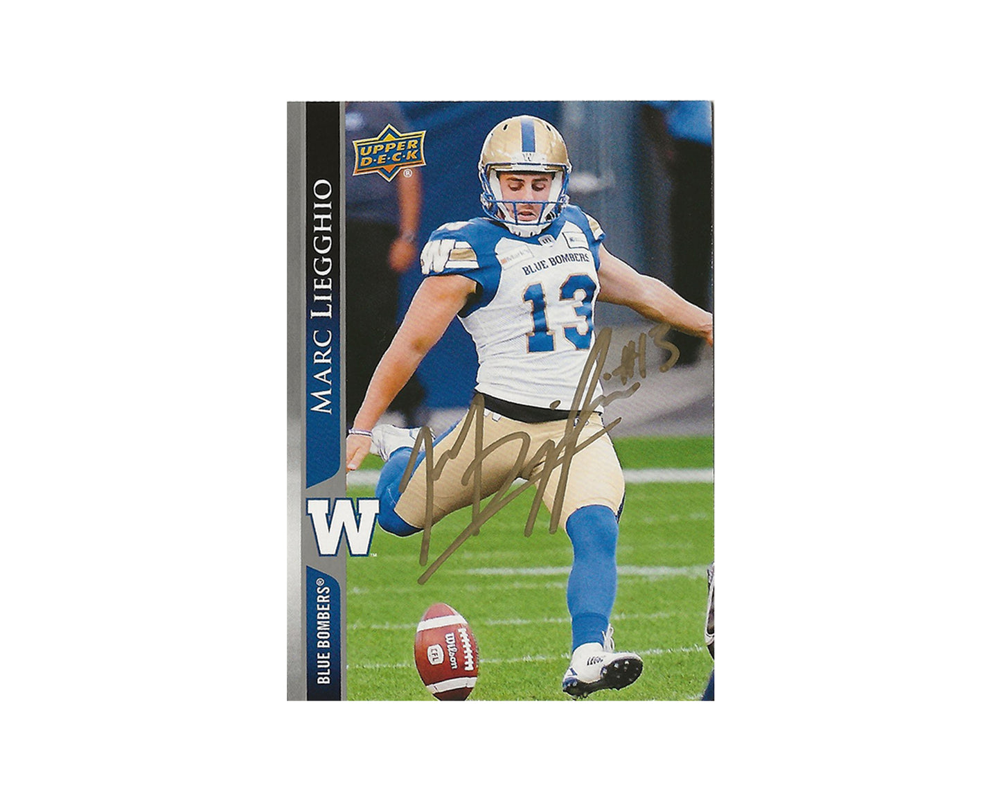 Marc Liegghio Autographed 2021 Upper Deck CFL #126 Football Card