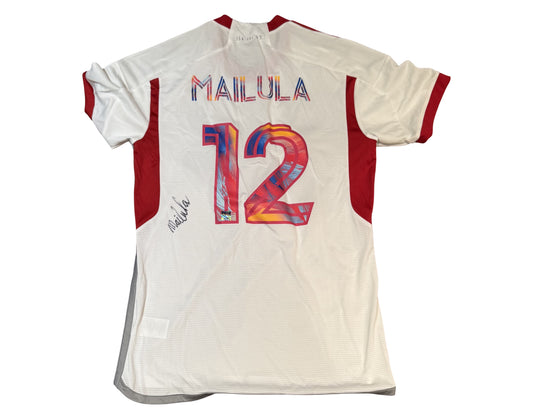 Cassius Mailula Autographed & Game-Used 2024 Toronto FC Adidas Caribbean Heritage Jersey