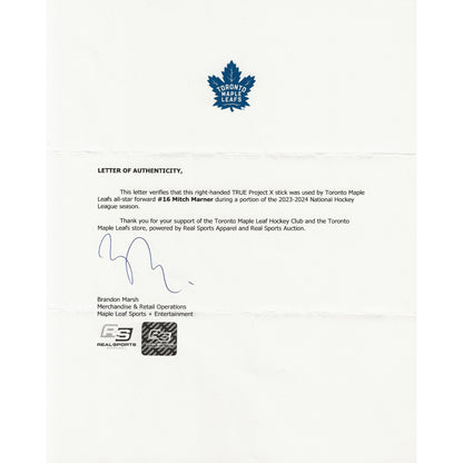 Mitch Marner Game-Used 2023-24 TRUE Project X Stick