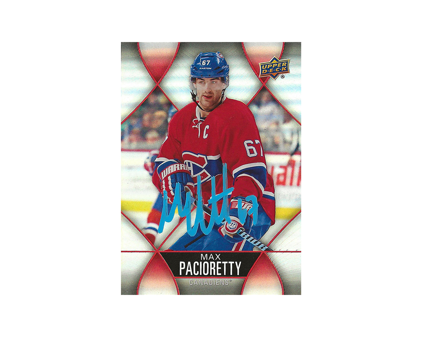 Max Pacioretty Autographed 2016-17 Upper Deck Tim Hortons #67 Hockey Card