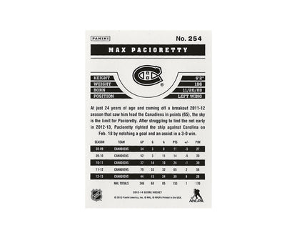 Max Pacioretty Autographed 2013-14 Panini Score #254 Hockey Card