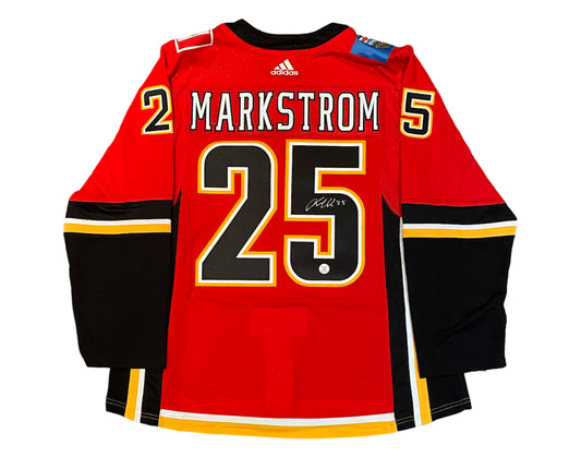 Jacob Markstrom Autographed Calgary Flames Home Red Adidas Jersey