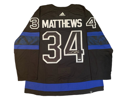 Auston Matthews Autographed Toronto Maple Leafs Alternate Black Flipside Adidas Jersey