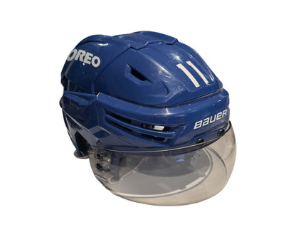 Max Domi Game-Used 2024-25 Toronto Maple Leafs Oreo Bauer Re-Akt 65 Helmet