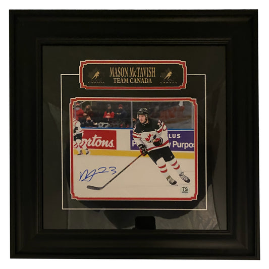 Mason McTavish Autographed Team Canada 8x10 Framed Photo