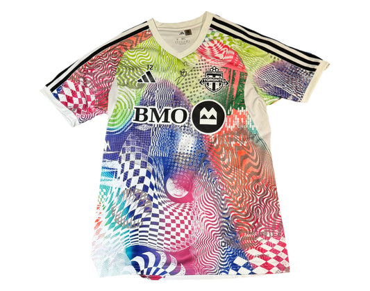Zane Monolouis Autographed & Player-Worn 2025 Toronto FC Adidas Pride Jersey