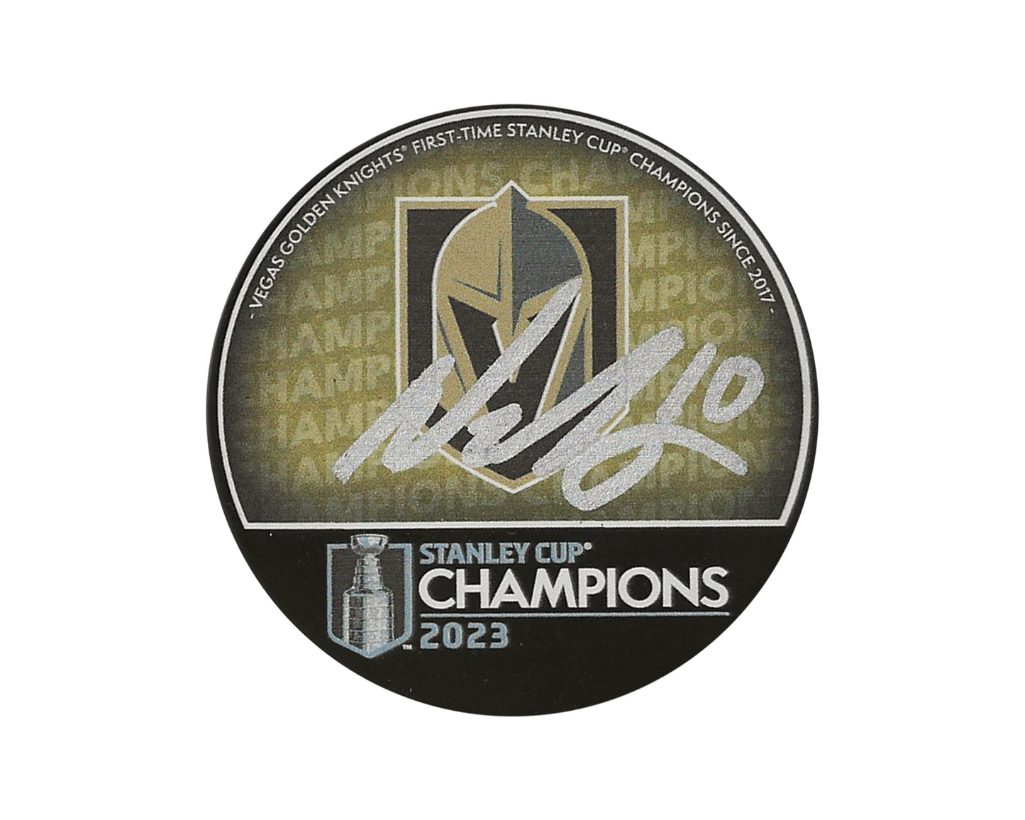 Nicolas Roy Autographed Las Vegas Golden Knights 2023 Stanley Cup Souvenir Puck