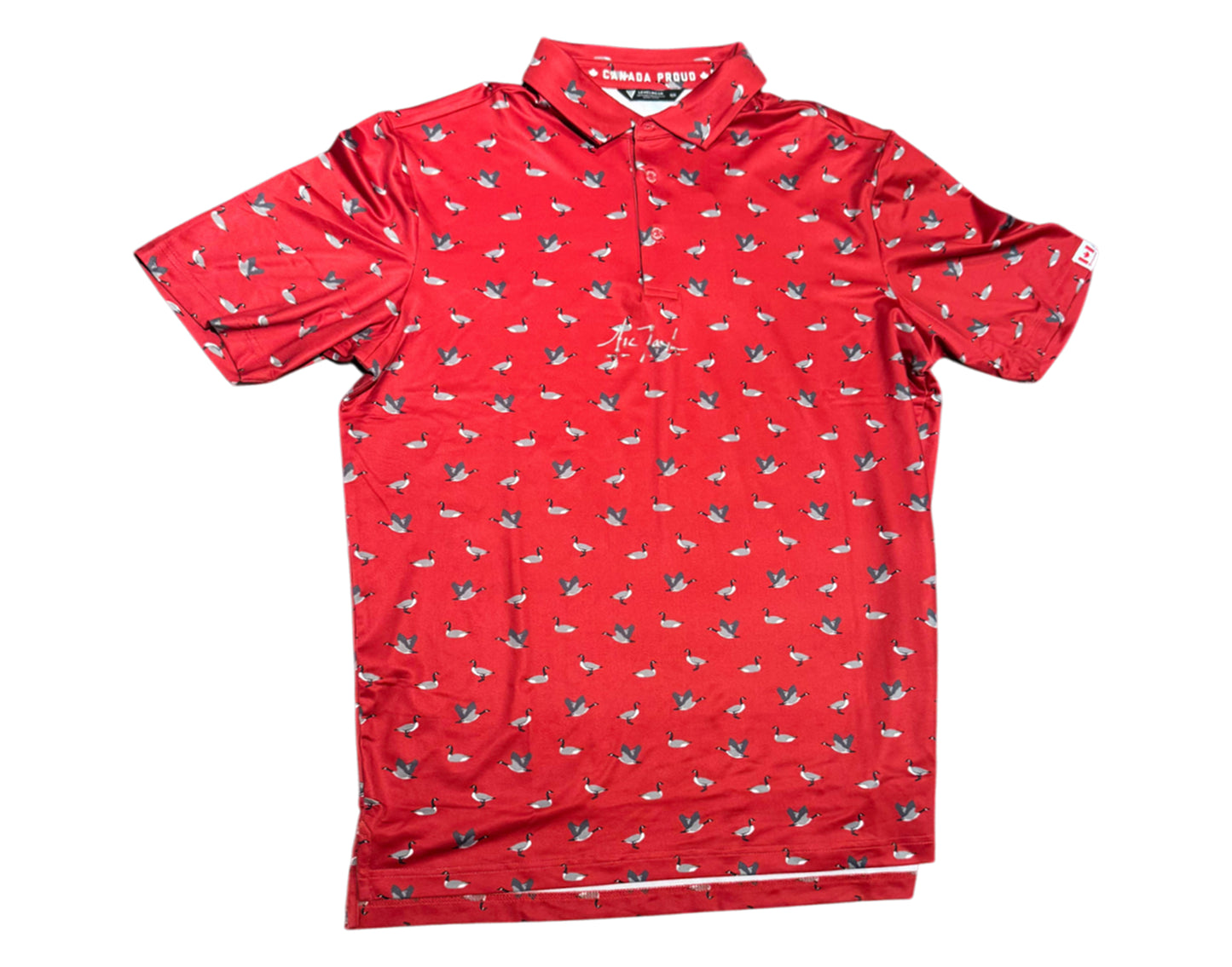 Nick Taylor Autographed Levelwear Canada Pride Golf Shirt