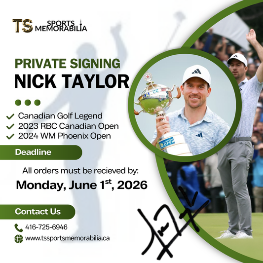 Nick Taylor Private Signing Pre-Order
