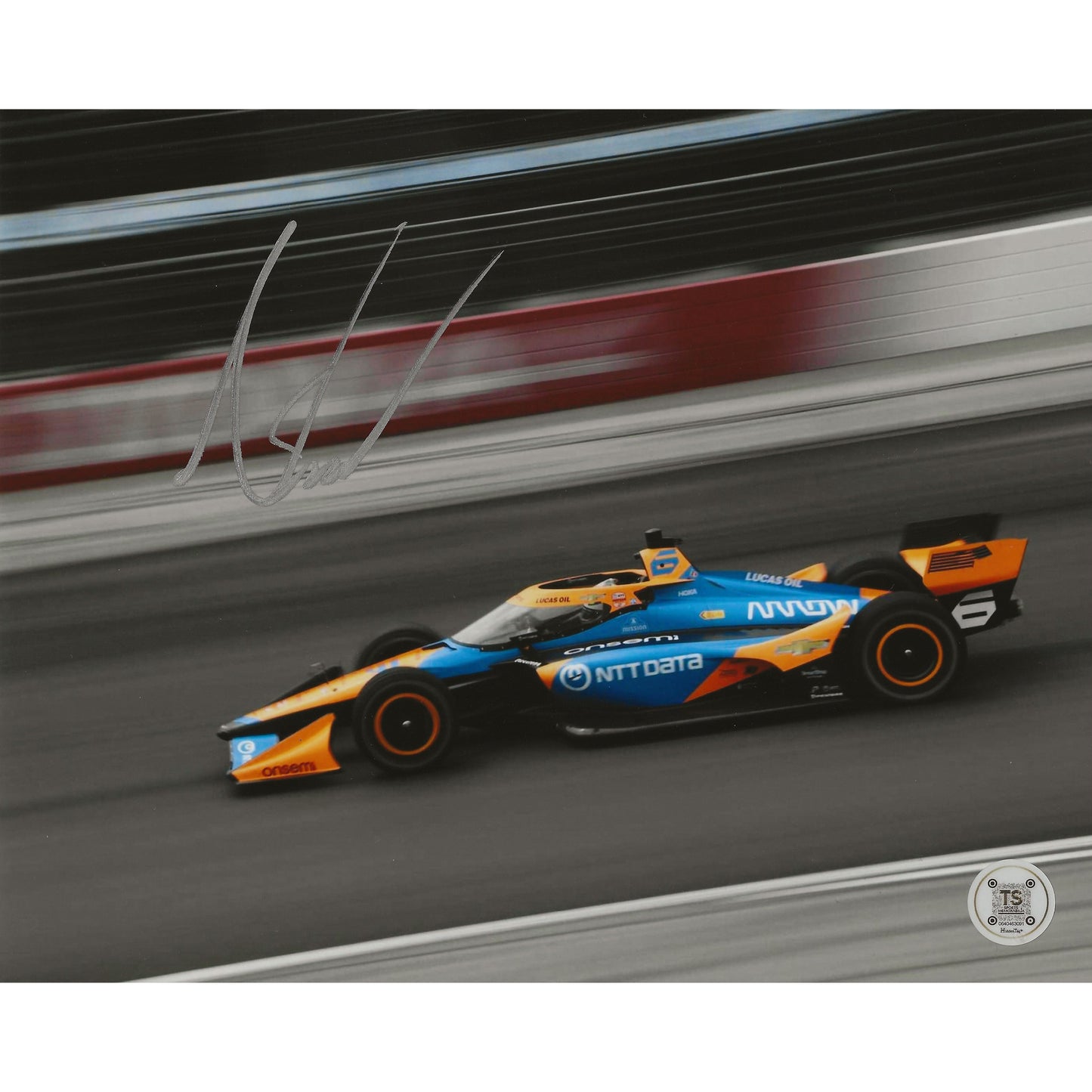 Nolan Siegel Autographed Arrow McLaren IndyCar 8x10 Photo