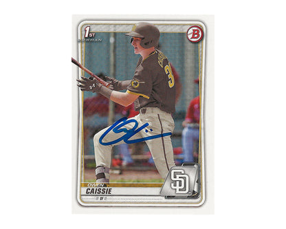 Owen Caissie Autographed 2020 Bowman Draft Paper #BD-49 1st Rookie Baseball Card