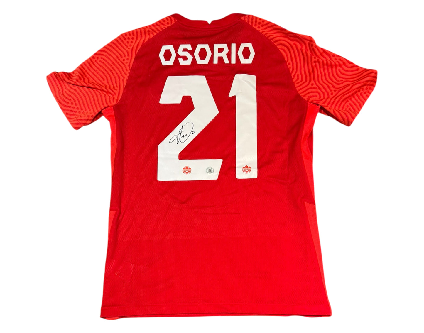 Jonathan Osorio Autographed Canada Men's National Team Nike Replica Red Jersey