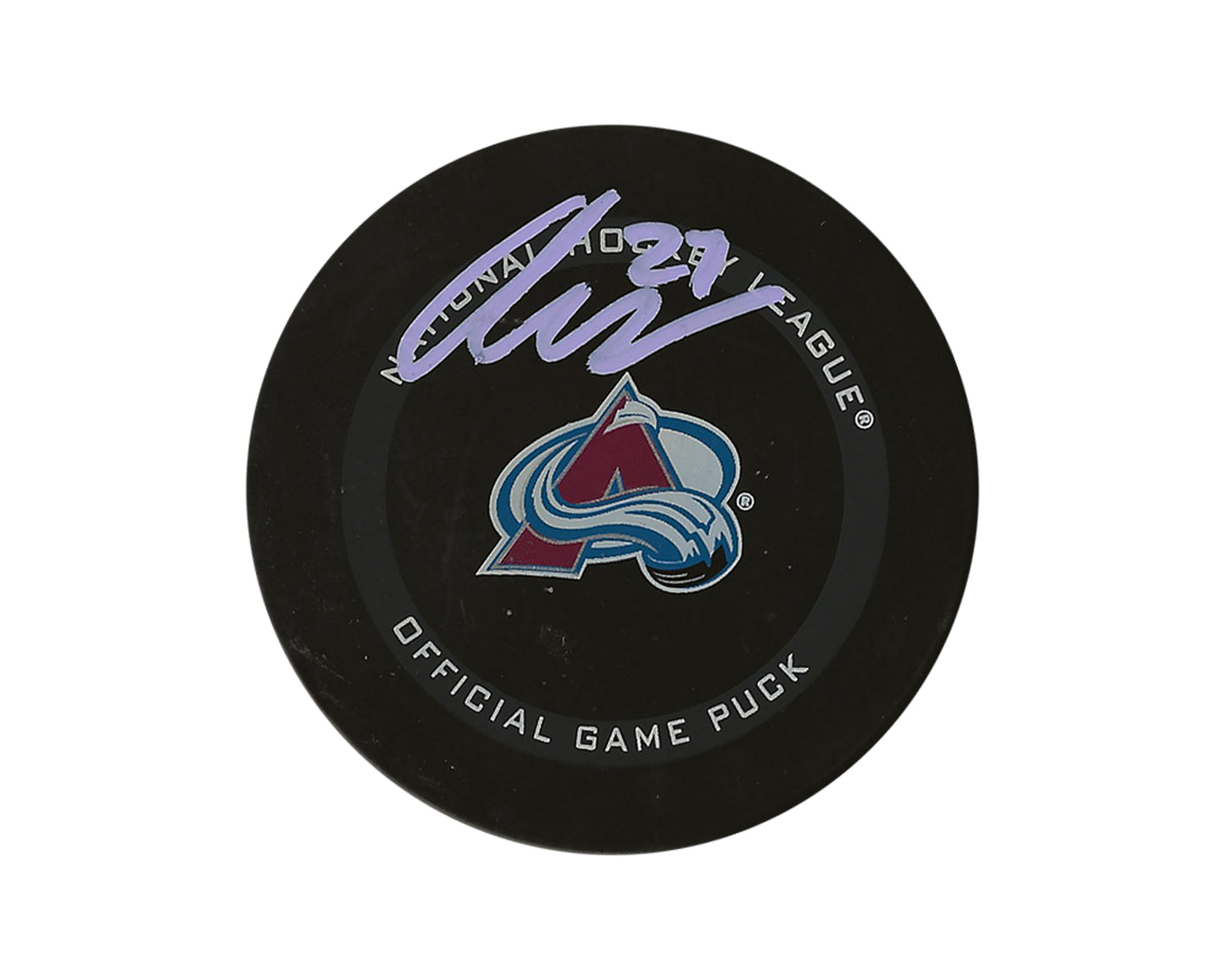 Oskar Olausson Autographed Colorado Avalanche Official Game Puck