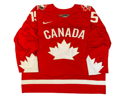 Brennan Othmann Autographed Team Canada Heritage Red Nike Jersey Inscribed "2022 WJC Gold"