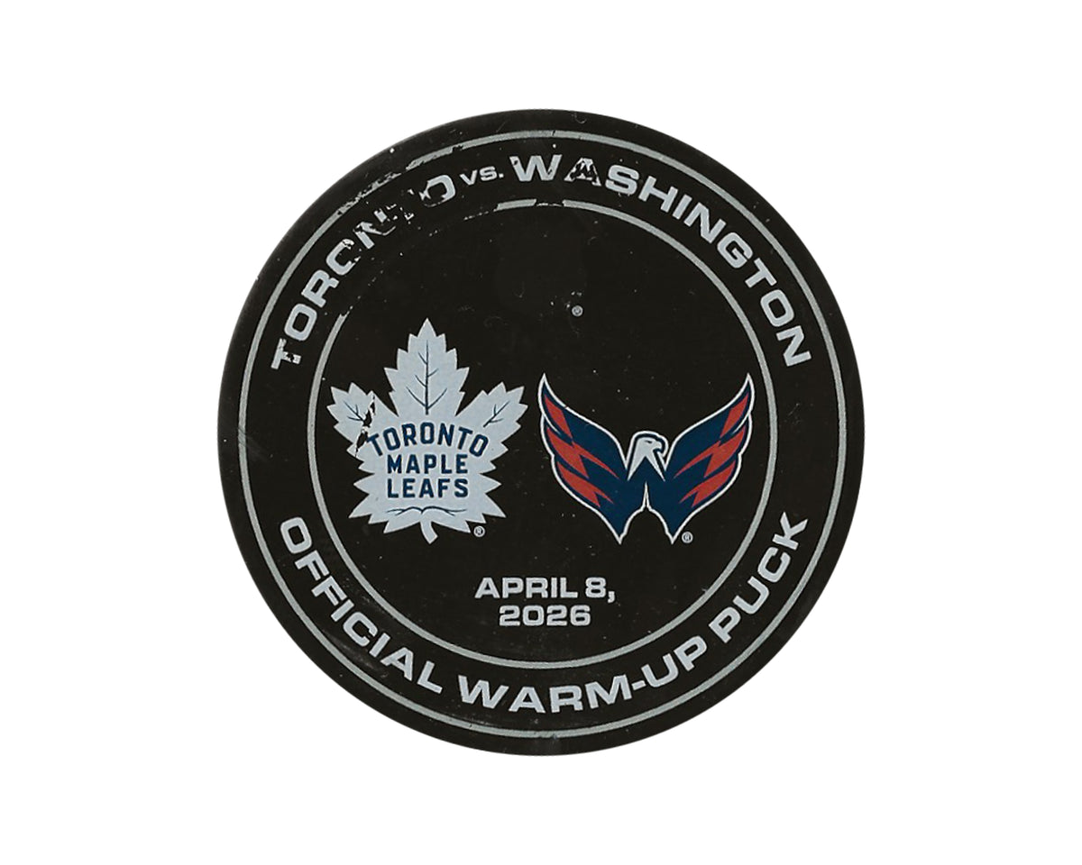 Ilya Protas NHL Debut & 1st NHL Point Game-Used Warm-Up Puck