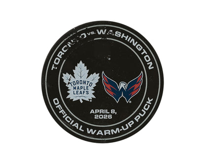 Ilya Protas NHL Debut & 1st NHL Point Game-Used Warm-Up Puck