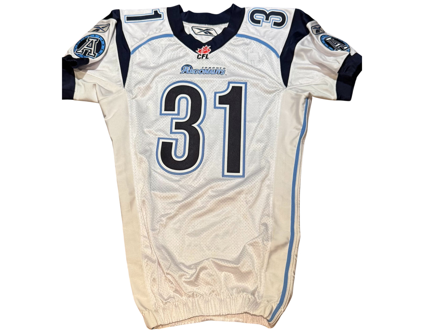 Michael Pinball Clemons Autographed Toronto Argonauts Away White Reebok Pro Jersey LE 9/31