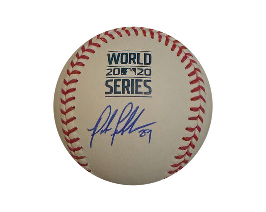 Peter Fairbanks Autographed 2020 World Series Rawlings Official Major League Baseball