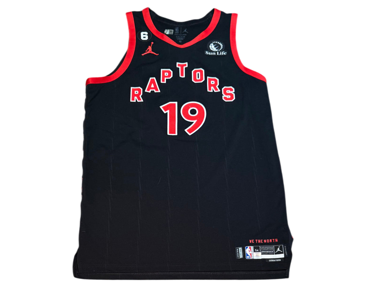 Jakob Poeltl Game-Used Toronto Raptors Statement Edition Jersey