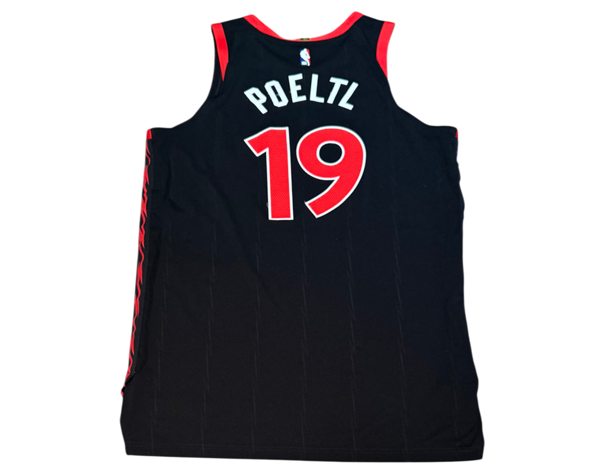 Jakob Poeltl Game-Used Toronto Raptors Statement Edition Jersey