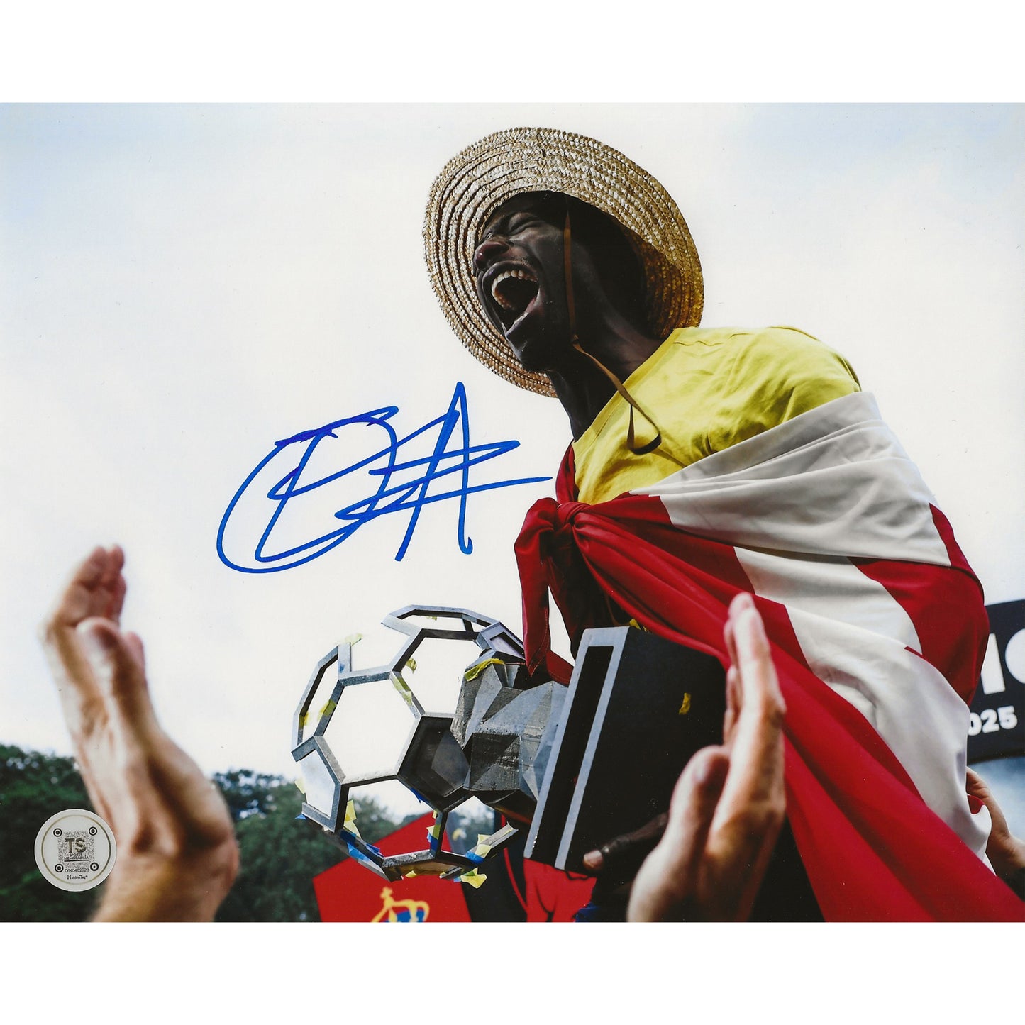 Promise David Autographed Union Saint-Gilloise League Title Celebration 8x10 Photo