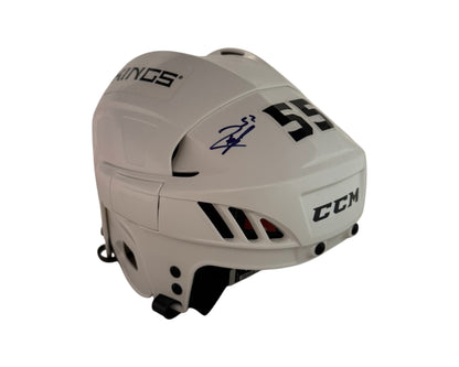 Quinton Byfield Autographed Los Angeles Kings White CCM Replica Helmet
