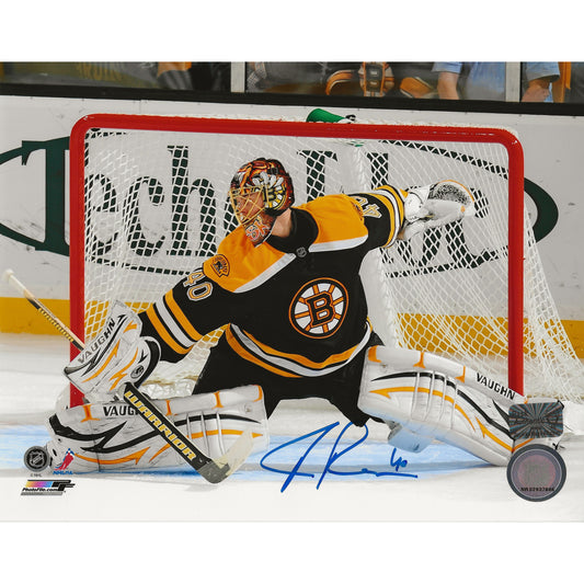 Tuukka Rask Autographed Boston Bruins Save 8x10 Photo