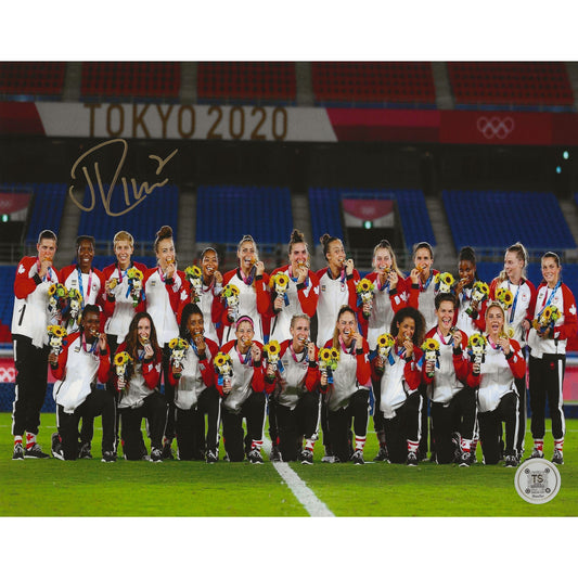Jayde Riviere Autographed Canada Women's National Team 2020 Olympic Gold Team Celebration 8x10