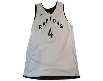 Scottie Barnes Practice-Used Toronto Raptors OVO Black/White Reversible Jersey